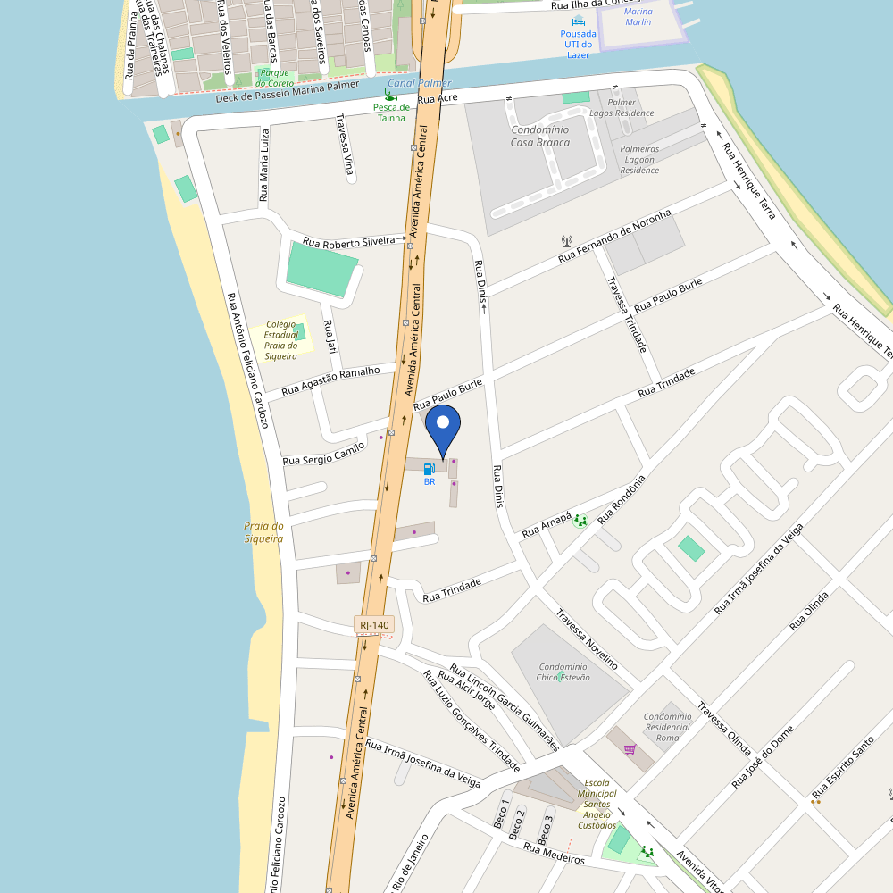 Mapa da estação Eletroposto Shop Solar