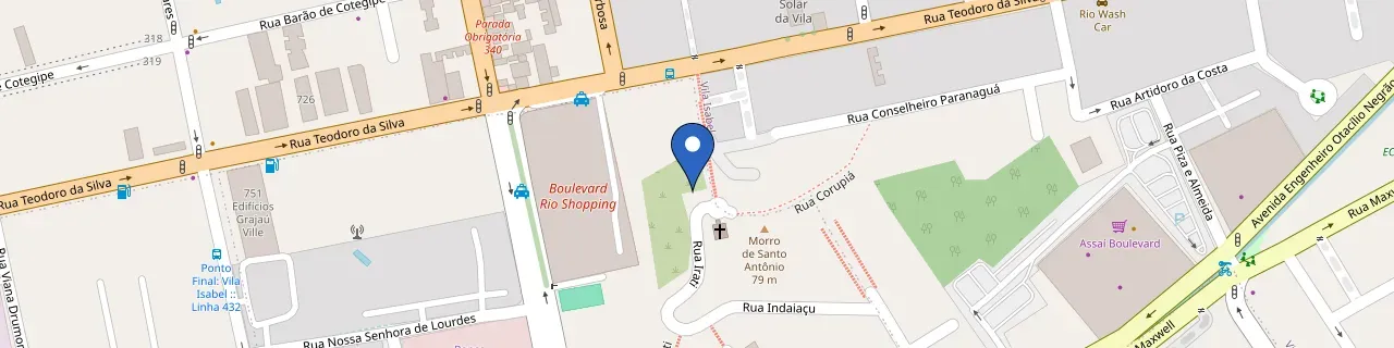 Mapa da estação Shopping Boulevard