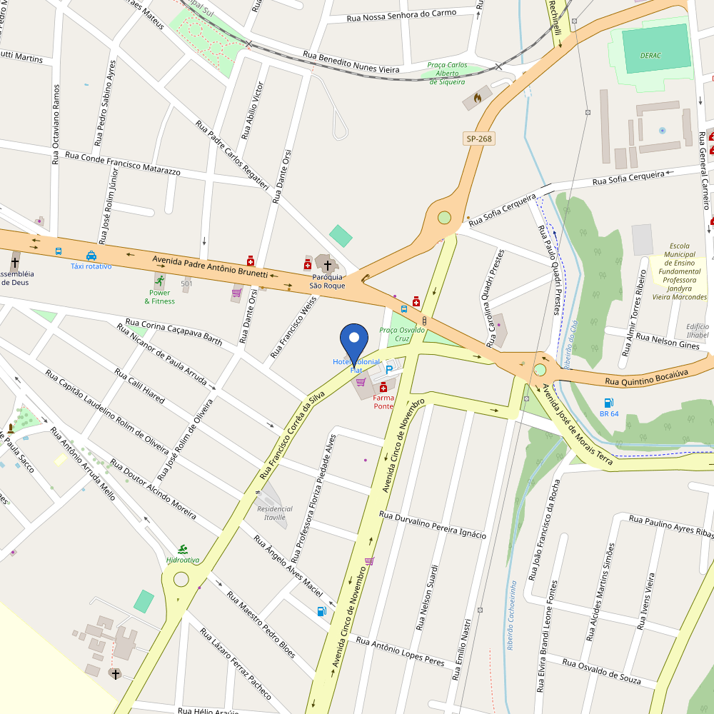 Mapa da estação Colonial Flat