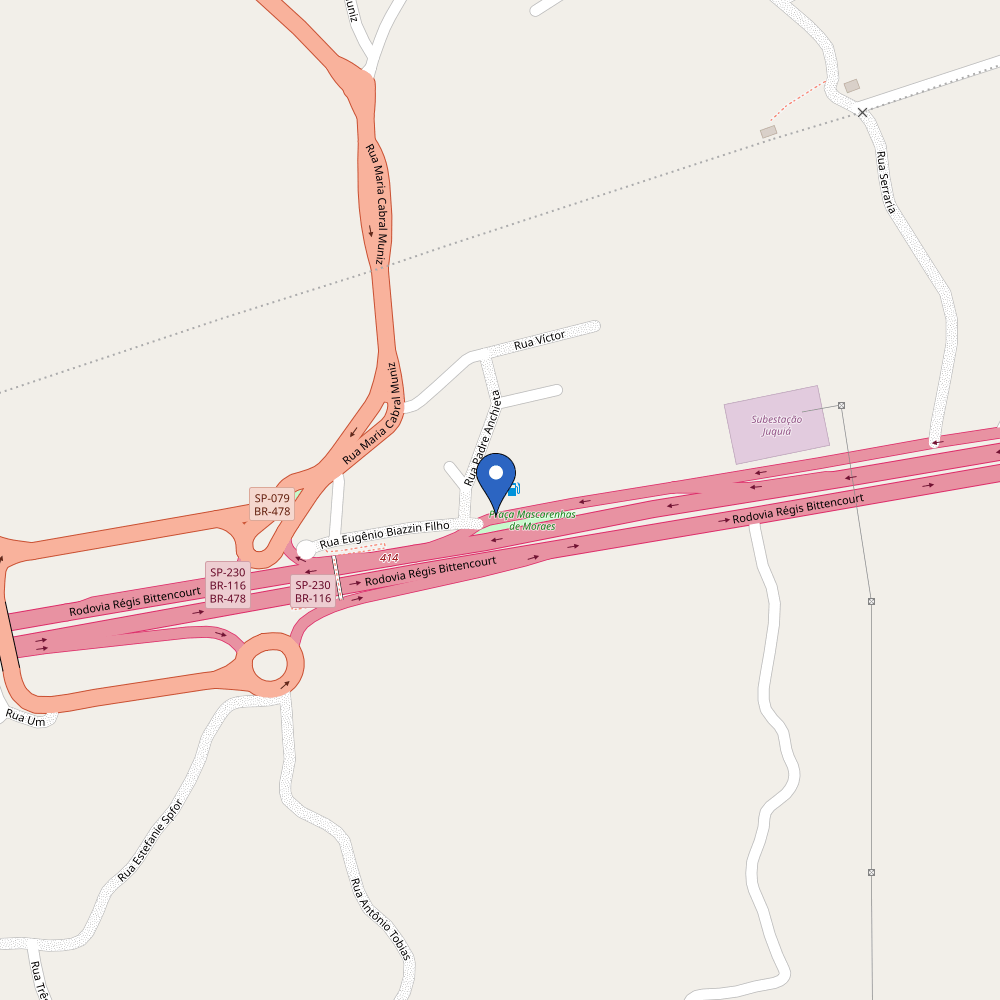Mapa da estação Posto Fase Quattro