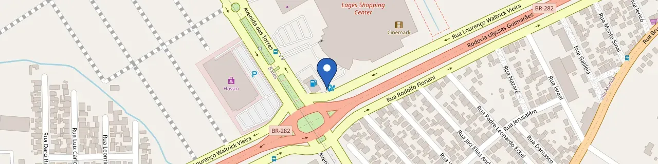 Mapa da estação Posto Peruzzo WEG