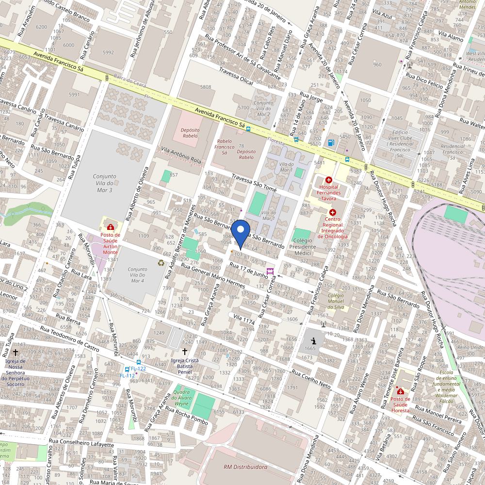 Mapa da estação Estação GWM DGOIS