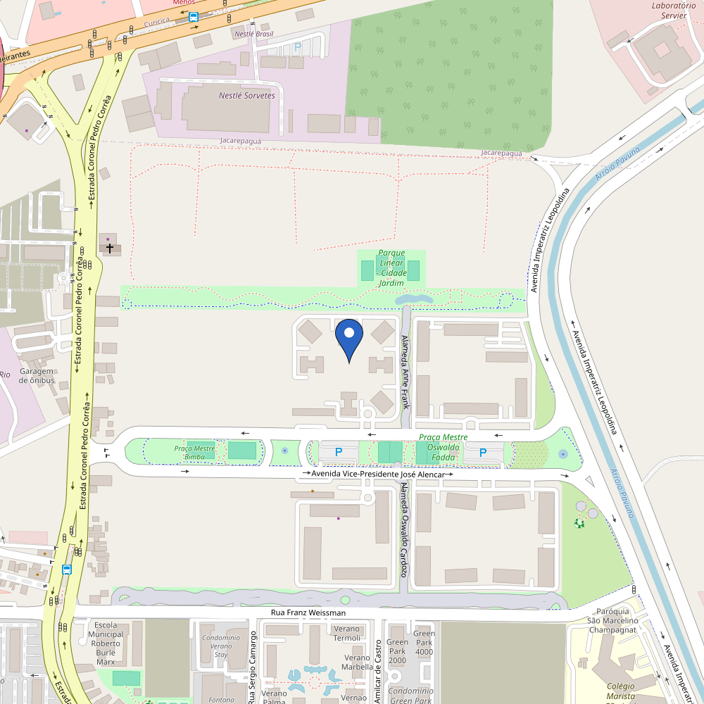 Mapa da estação Condomínio Majestic