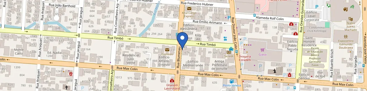 Mapa da estação Rota Verde Sicoob Joinville