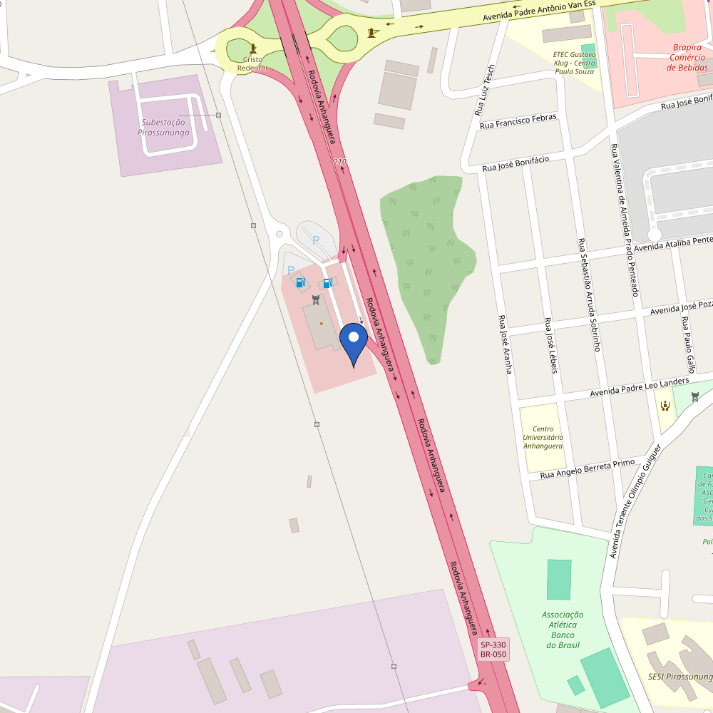 Mapa da estação Anhanguera Km 210 Pirassununga  Graal Coral (WeCharge)