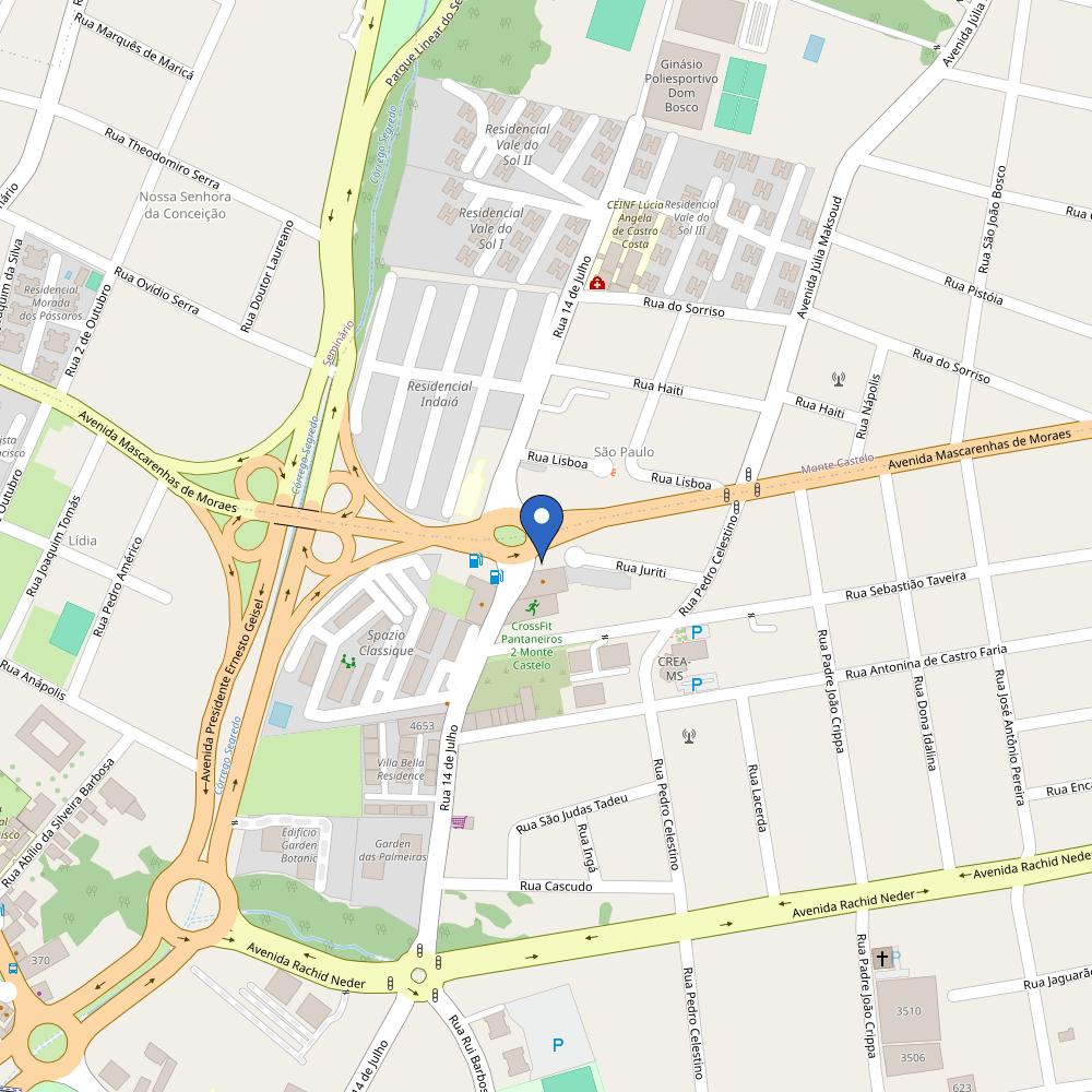 Mapa da estação Tenda Energia Solar