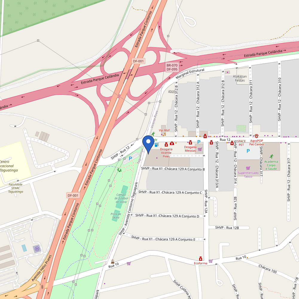 Mapa da estação Estação Isofen Mobi - Atacadão Dia a Dia - Taguatinga Norte