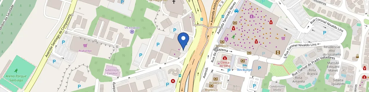 Mapa da estação BYD Mandarim Iguatemi