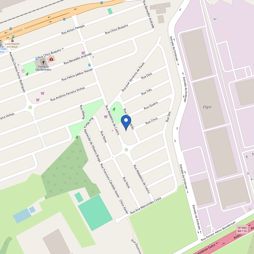 Mapa da estação Exclusivo GCM CEDIN Profª Eliana de Oliveira Santos Cruz - SJC