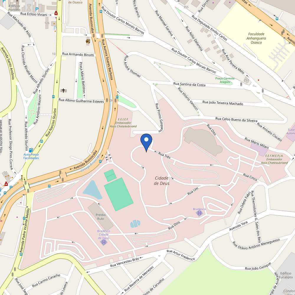 Mapa da estação Bradesco Predio Azul