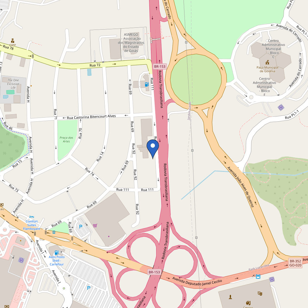 Mapa da estação ISOFEN MOBI - SAGA NISSAN BR 153 (60kW)