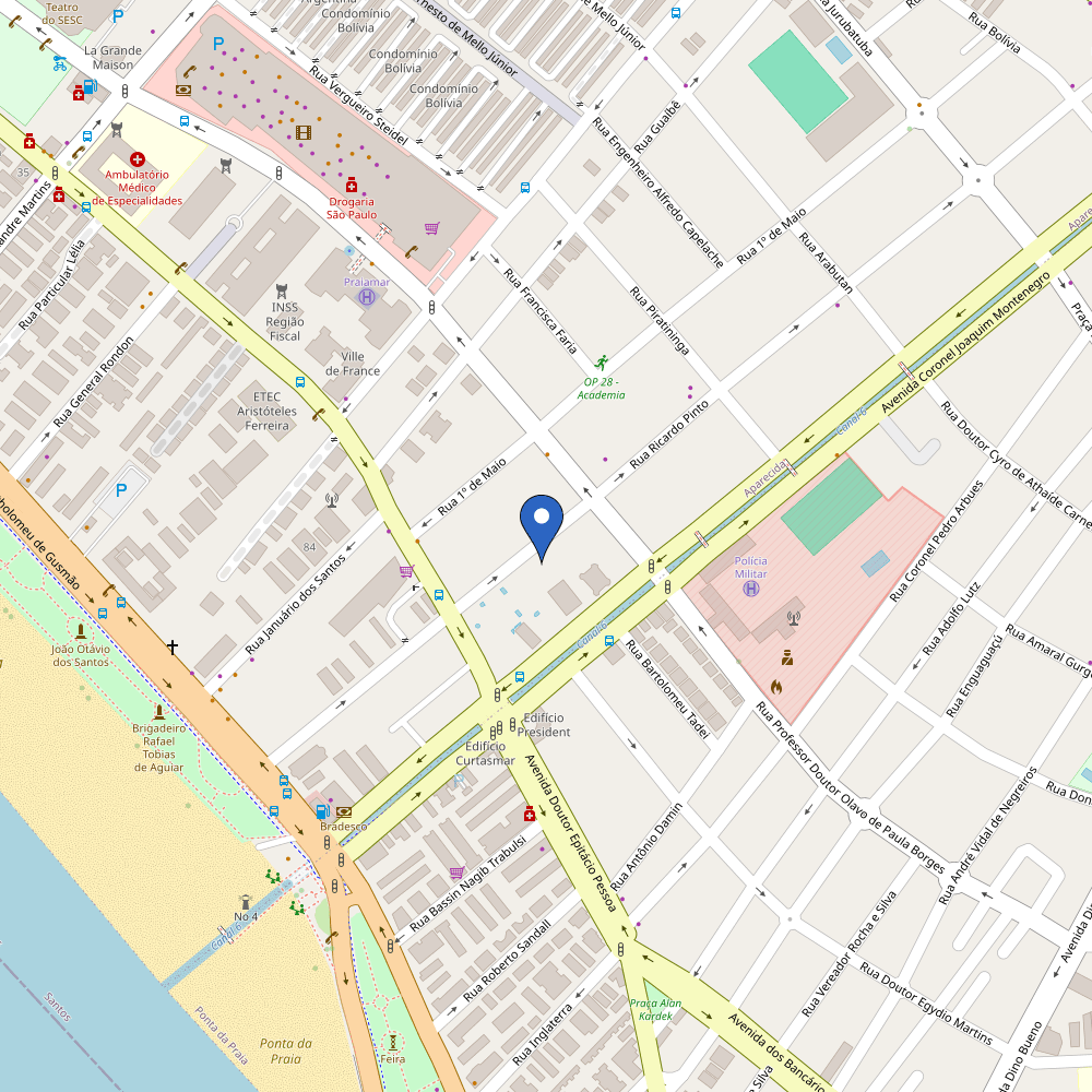 Mapa da estação Residencial Mykonos