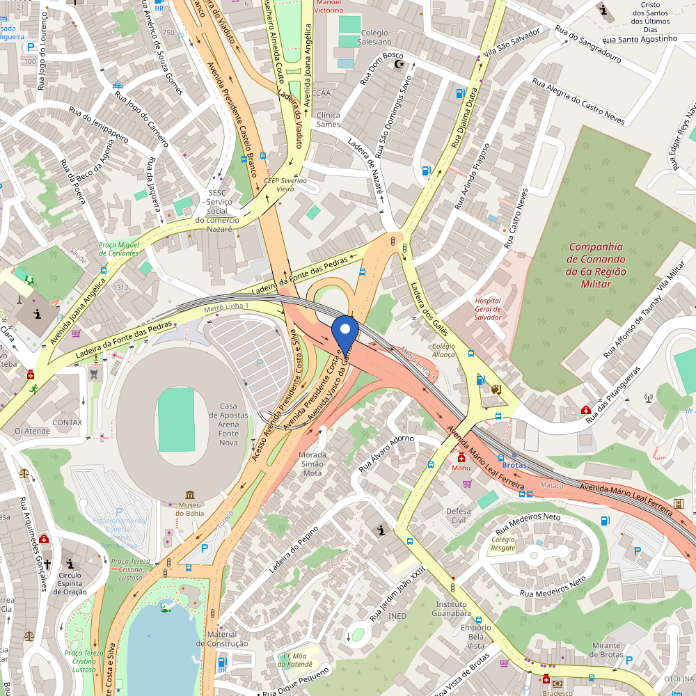 Mapa da estação Salvador