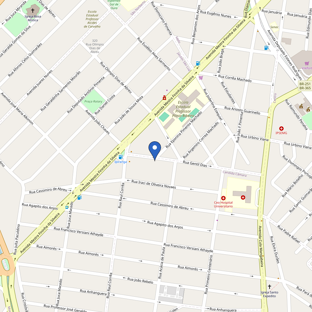 Mapa da estação Solares Energia Solar