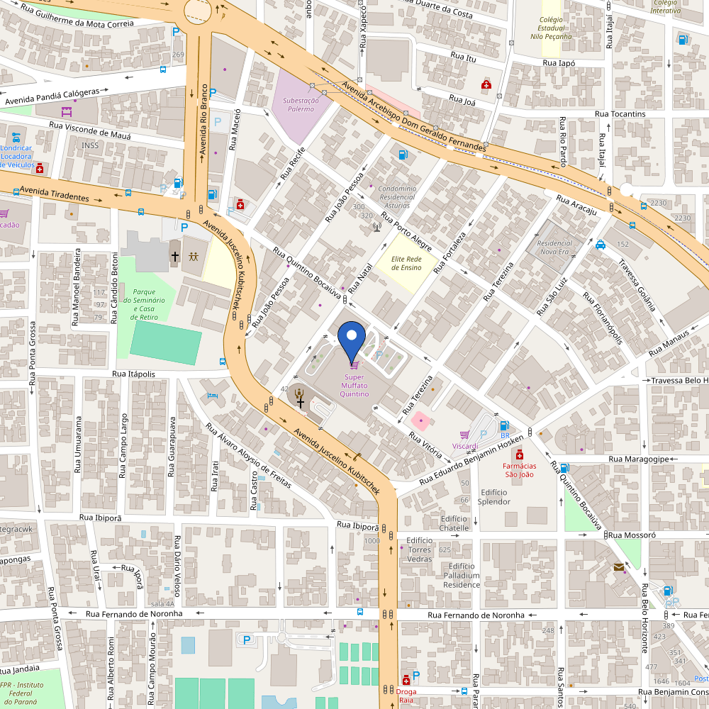 Mapa da estação Muffato Quintino