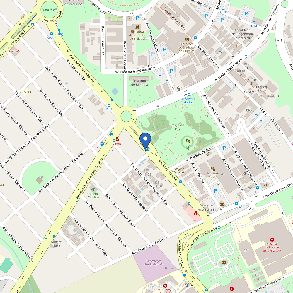 Mapa da estação Eletroposto CPFL