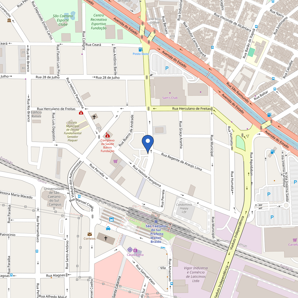 Mapa da estação Movida São Caetano