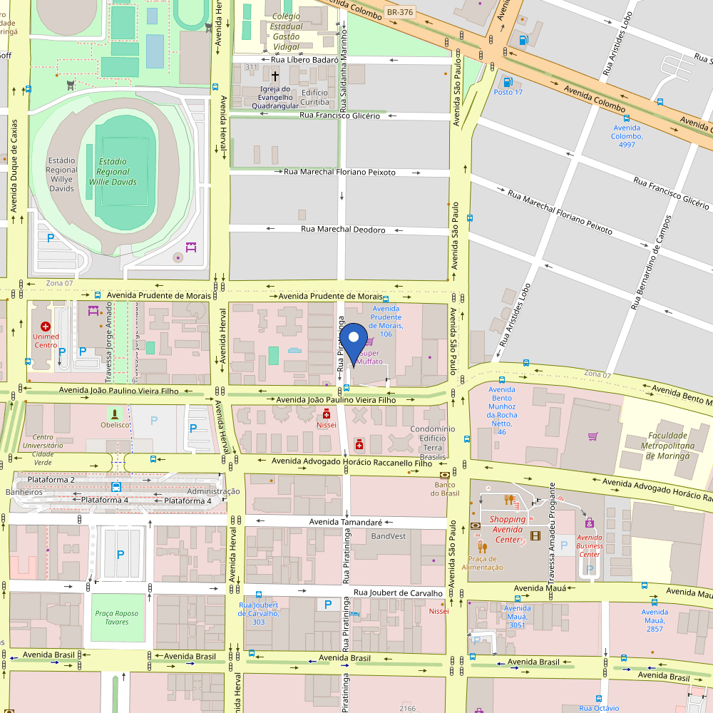 Mapa da estação Super Muffato