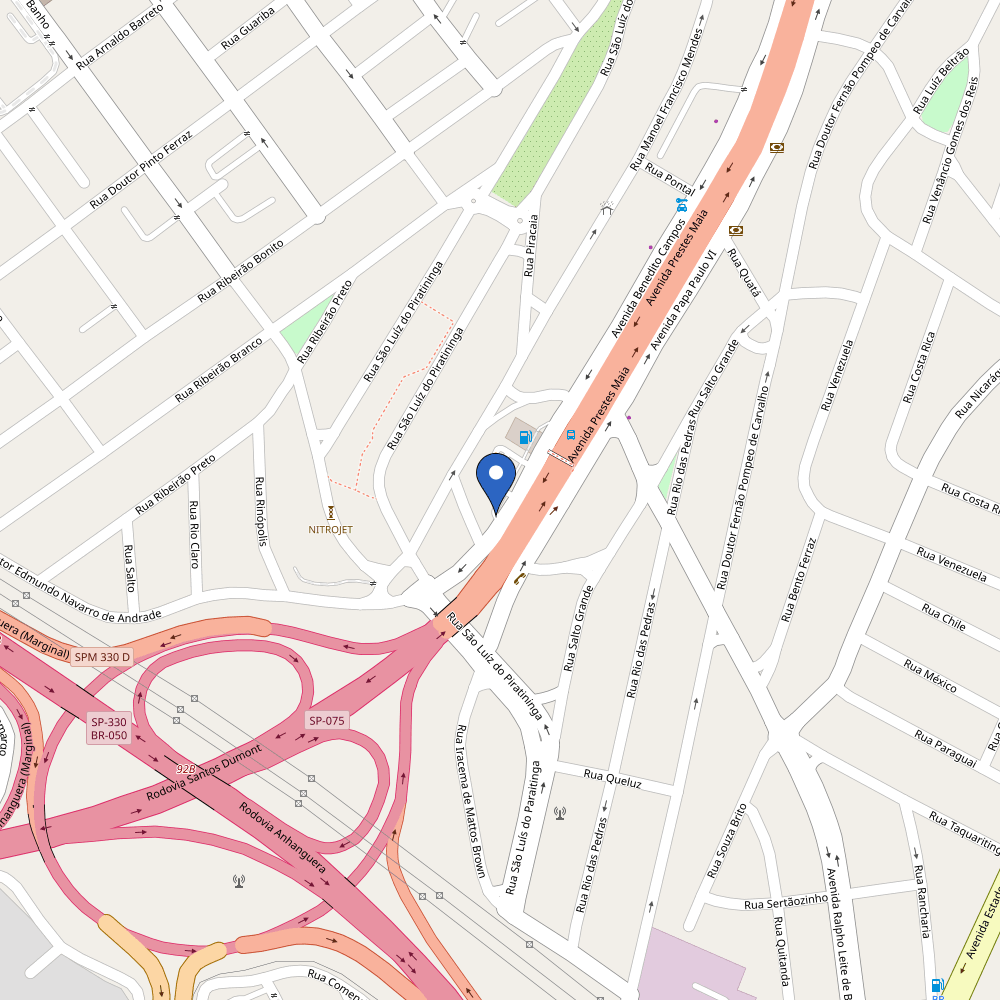 Mapa da estação Posto Jardim Do Trevo