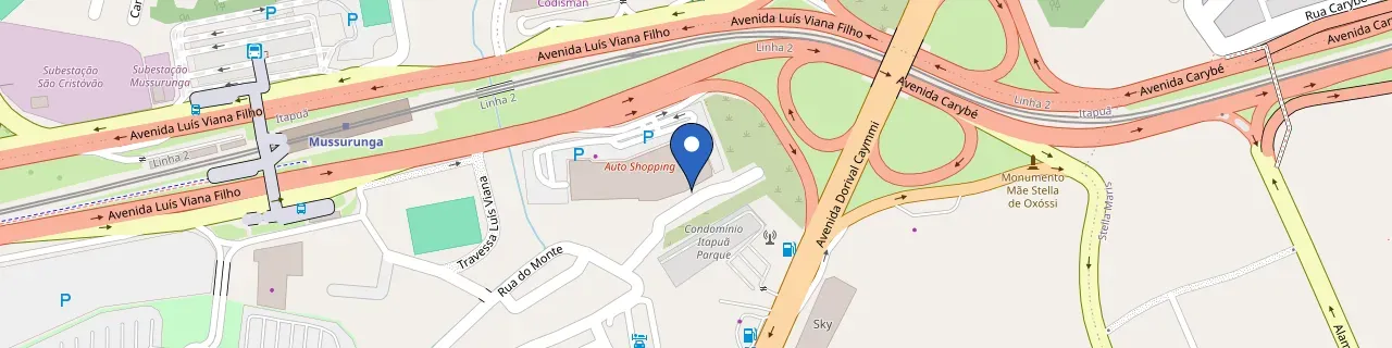 Mapa da estação Auto Shopping Itapoan