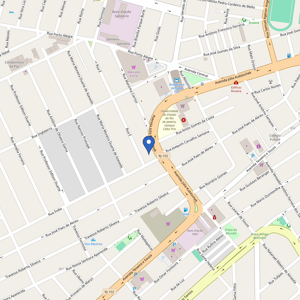 Mapa da estação Glauciane