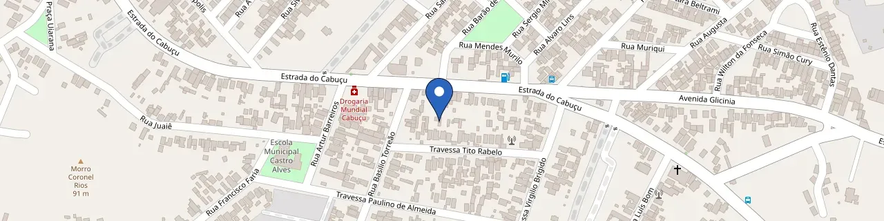Mapa da estação Drogaria Santo Agostinho Cabuçu
