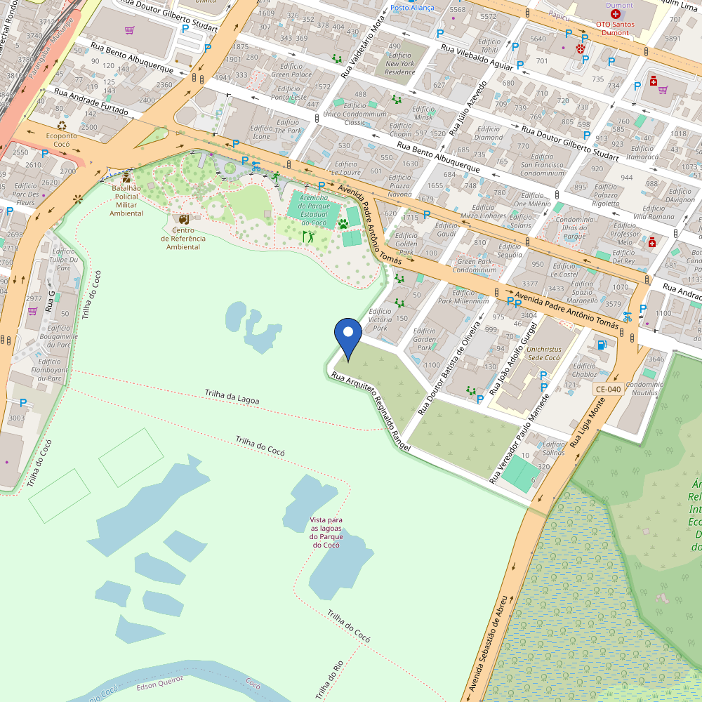 Mapa da estação Arena Coco