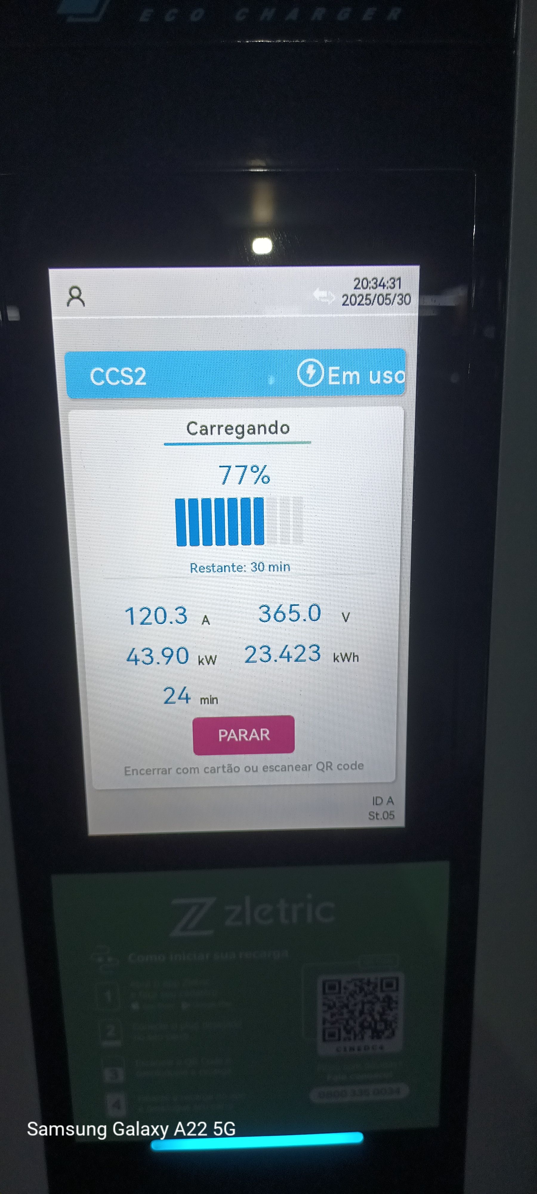 Foto 2 da estação Zletric | Estapar Cinelândia ULTRARRÁPIDOS